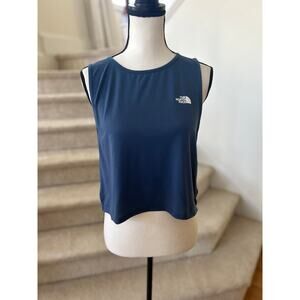 The North Face Slate Blue Open Back Muscle Cropped Tank